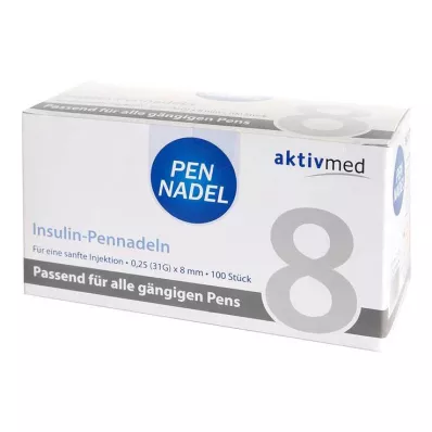 Pen needle universal 8 cannulas 0.26x8 mm, 100 pieces Pen needle universal 8 cannulas 0.26x8 mm, 100 pieces