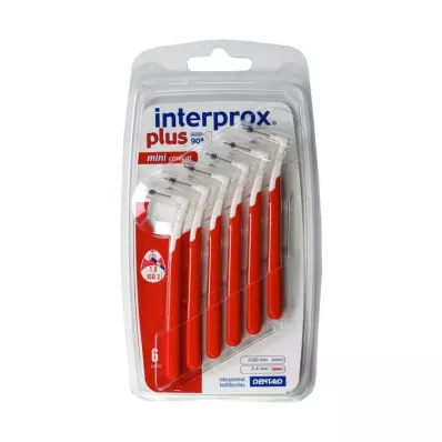 INTERPROX plus mini conical red interdental brush, 6 pcs
