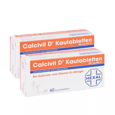 Calcivit D chewable tablets 600mg/400 international units (120 pieces)