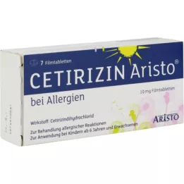 CETIRIZIN Aristo for allergies 10 mg film-coated tablets, 7 pcs