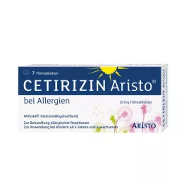 Cetirizine Aristo for allergies 10 mg film-coated tablets, 7 pcs