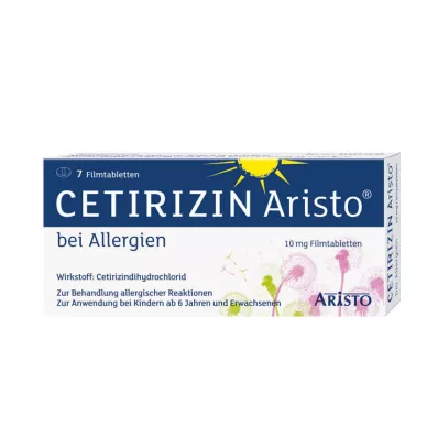 Cetirizine Aristo for allergies 10 mg film-coated tablets, 7 pcs Cetirizine Aristo for allergies 10 mg film-coated tablets, 7 pcs