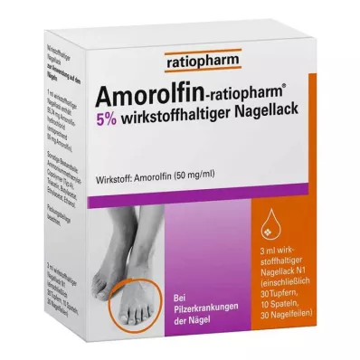 Amorolfine ratiopharm 5% - for nail fungus, 3 ml Amorolfine ratiopharm 5% - for nail fungus, 3 ml