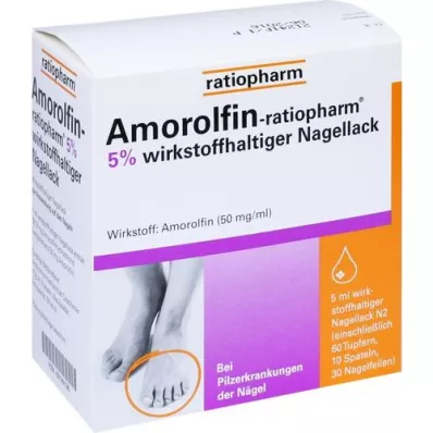 AMOROLFIN-ratiopharm 5% nail varnish containing active substance, 5 ml