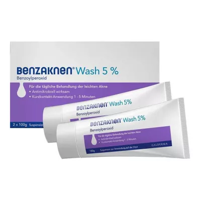 BENZAKNEN Wash 5% suspension, 2X100 g BENZAKNEN Wash 5% suspension, 2X100 g