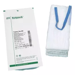 Belly towel lite 40x40cm 4-fold sterile blue RK, 14x2 pcs