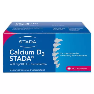 CALCIUM D3 STADA 600 mg/400 I.U. Chewable tablets, 120 pcs CALCIUM D3 STADA 600 mg/400 I.U. Chewable tablets, 120 pcs
