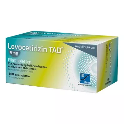 Levocetirizine TAD® 5 mg film-coated tablets, 100 pcs Levocetirizine TAD® 5 mg film-coated tablets, 100 pcs