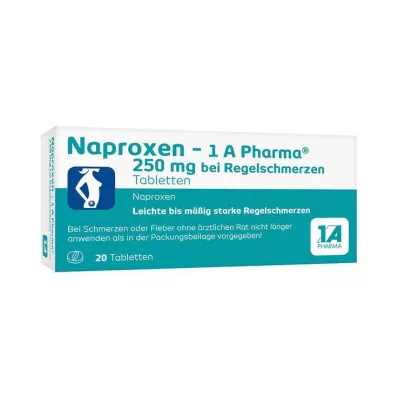 NAPROXEN-1A Pharma 250 mg for period pains, 20 pcs NAPROXEN-1A Pharma 250 mg for period pains, 20 pcs