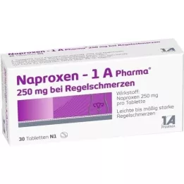 NAPROXEN-1A Pharma 250 mg for period pains, 30 pcs