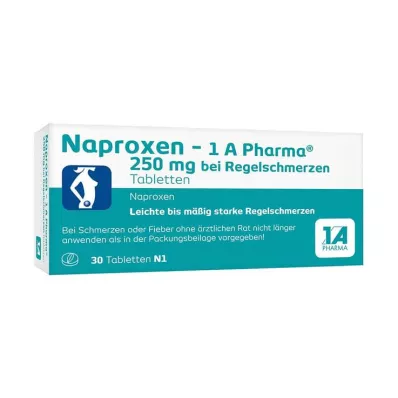 Naproxen - 1 A Pharma® 250 mg for period pain, 30 pcs Naproxen - 1 A Pharma® 250 mg for period pain, 30 pcs