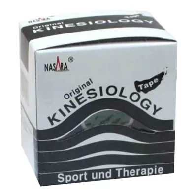 NASARA Kinesiology tape 5 cmx5 m black, 1 pc