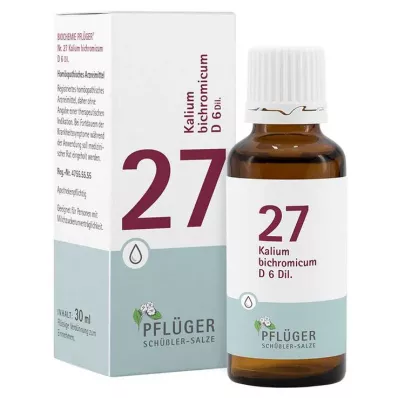 Biochemistry Pflueger 27 Kalium bichromicum D 6 drops, 30 ml