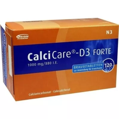 CALCICARE D3 forte effervescent tablets, 120 pcs