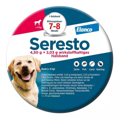 Seresto collar for large dogs over 8 kg, 1 piece Seresto collar for large dogs over 8 kg, 1 piece