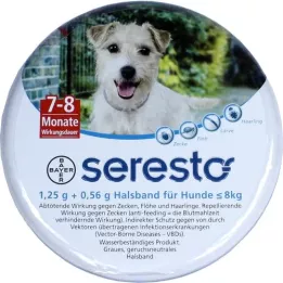 SERESTO 1.25g + 0.56g Collar for dogs up to 8kg, 1 pc
