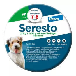 SERESTO 1.25g + 0.56g Collar for dogs up to 8kg, 1 pc