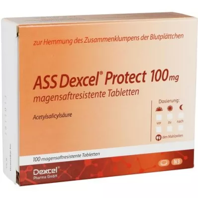 ASS Dexcel Protect 100 mg enteric-coated tablets, 100 pcs