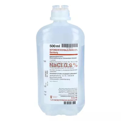 Isotonic saline solution 0.9% PE-infusion solution, 10X500 ml