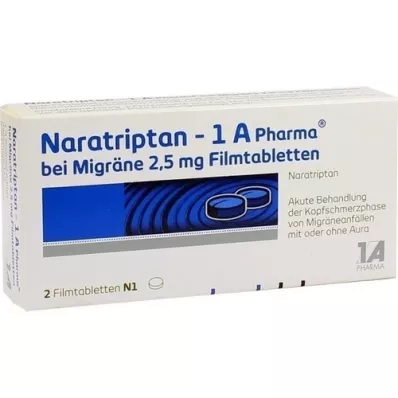 NARATRIPTAN-1A Pharma for migraine 2.5 mg film-coated tablets, 2 pcs