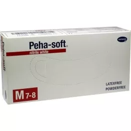 PEHA-SOFT nitrile white Unt.Hands.non-sterile pf M, 100 pcs