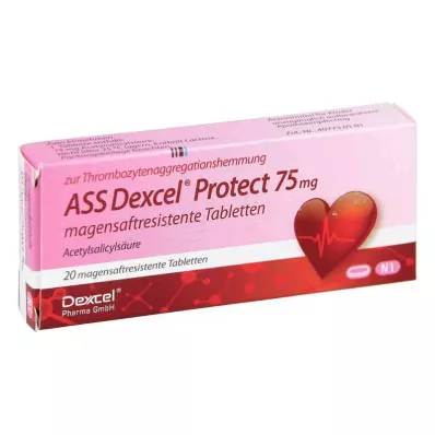 ASS Dexcel Protect 75 mg enteric-coated tablets, 20 pcs