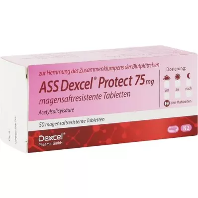 ASS Dexcel Protect 75 mg enteric-coated tablets, 50 pcs