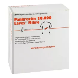 PANKREATIN 20,000 Laves Micro enteric-coated hard capsules, 200 pcs