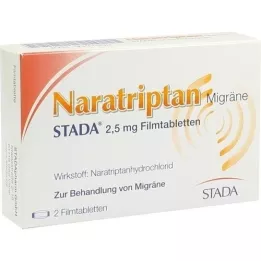 NARATRIPTAN Migraine STADA 2.5 mg film-coated tablets, 2 pcs