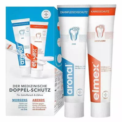 Aronal / Elmex double protection toothpaste, 2X75 ml Aronal / Elmex double protection toothpaste, 2X75 ml