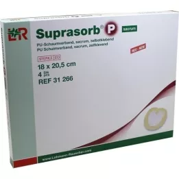 SUPRASORB P PU-Foam v.selfcl.sacrum 18x20,5 cm, 4 pcs