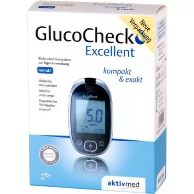 GLUCOCHECK Excellent blood glucose meter set mmol/l, 1 pc