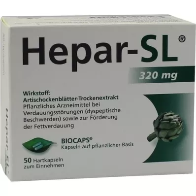 HEPAR-SL 320 mg hard capsules, 50 pcs