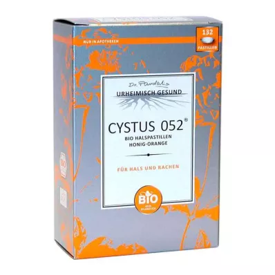 Cystus 052 Organic Throat Lozenges Honey Orange, 132 pcs