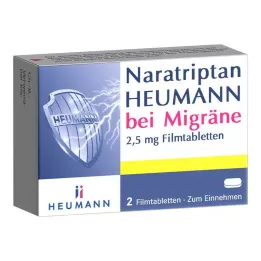 NARATRIPTAN Heumann for migraine 2.5 mg film-coated tablets, 2 pcs