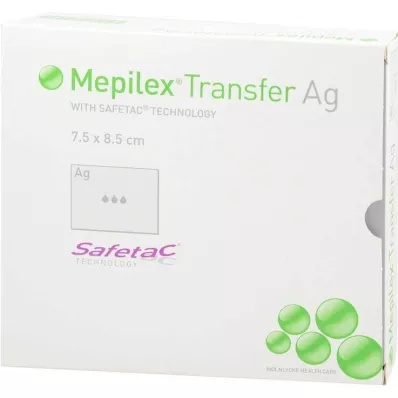 MEPILEX Transfer Ag foam dressing 7.5x8.5 cm ster., 10 pcs