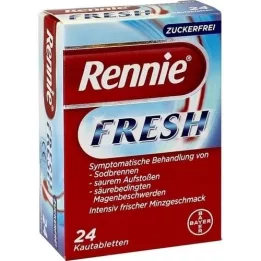 RENNIE FRESH Chewable tablets, 24 pcs