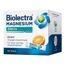 BIOLECTRA Magnesium 300 mg Direct Orange Sticks, 60 pcs