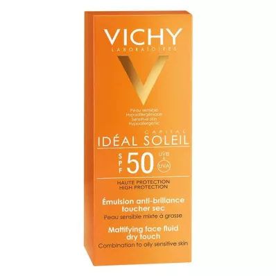 Vichy Idéal Soleil Mattifying Sun Fluid LSF 50+ for the face, 50 ml