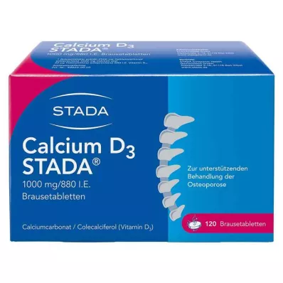 CALCIUM D3 STADA 1000 mg/880 I.U. Effervescent tablets, 120 pcs CALCIUM D3 STADA 1000 mg/880 I.U. Effervescent tablets, 120 pcs