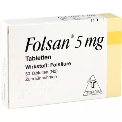 FOLSAN 5 mg tablets, 50 pcs