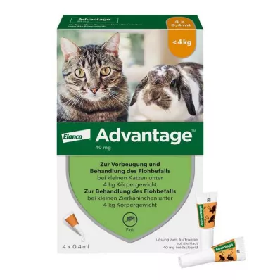 ADVANTAGE 40 mg solution for small cats/ small pet rabbits, 4X0.4 ml ADVANTAGE 40 mg solution for small cats/ small pet rabbits, 4X0.4 ml