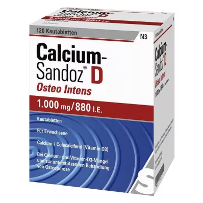CALCIUM SANDOZ D Osteo intensive chewable tablets, 120 pcs