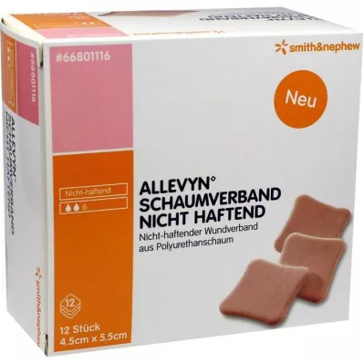 Allevyn foam dressing 4.5x5.5 cm non-adhesive, 12 pieces Allevyn foam dressing 4.5x5.5 cm non-adhesive, 12 pieces