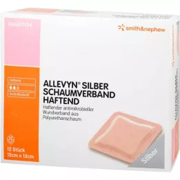 Allevyn silver foam dressing 12x13 cm adhesive, 12 pcs