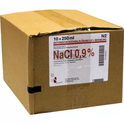 Isotonic saline solution 0.9% Bernburg Infusionsl.PE, 10X250 ml Isotonic saline solution 0.9% Bernburg Infusionsl.PE, 10X250 ml