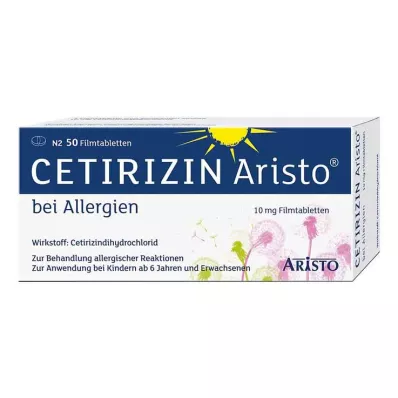 Cetirizine Aristo for allergies 10 mg film-coated tablets, 50 pcs