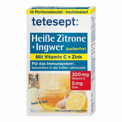 TETESEPT hot lemon with ginger fresh sugar powder, 10X3 g