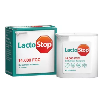 Lactostop 14,000 FCC tablets in dispenser, 40 pcs