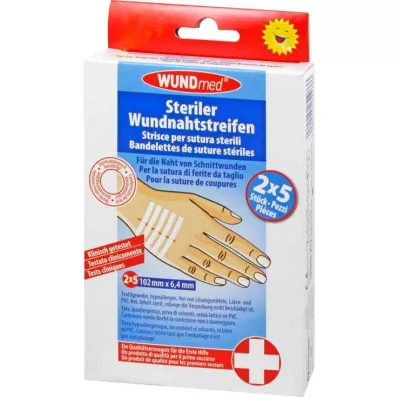 WUNDNAHTSTREIFEN 6.4x102 mm, 2X5 pcs WUNDNAHTSTREIFEN 6.4x102 mm, 2X5 pcs